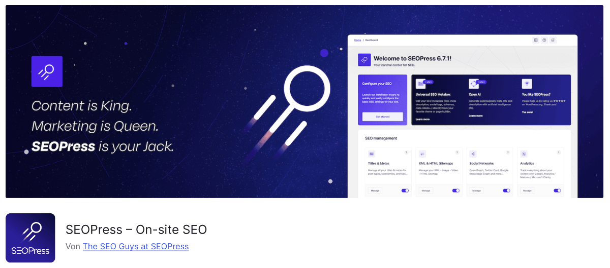 Bild des WordPress-Plugins SEO-Press